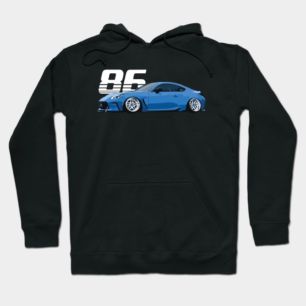 stanced gr86 neptune blue - Keiichi Tsuchiya brz Hoodie by cowtown_cowboy